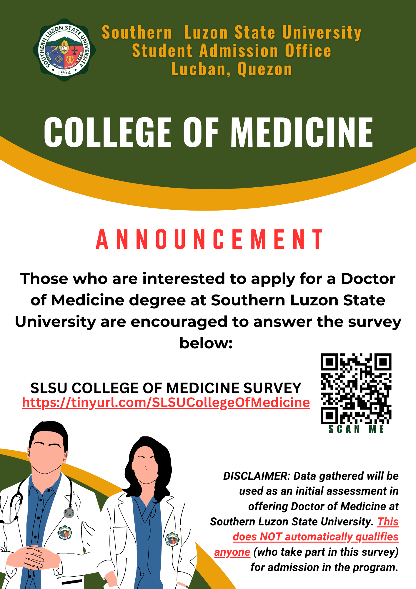 College of medicine survey